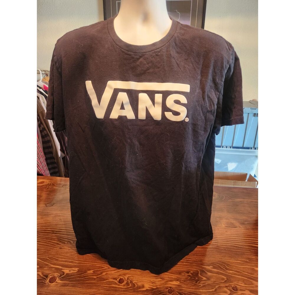 Vans Off The Wall Men's XL Black Graphic T-Shirt Short Sleeve Skate Logo Tee